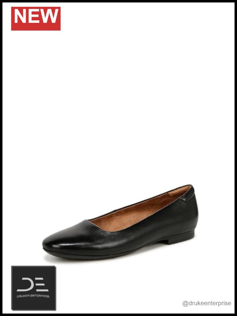 Women's Leather Ballet Flats Slip-On Square Toe Comfort Casual Shoes